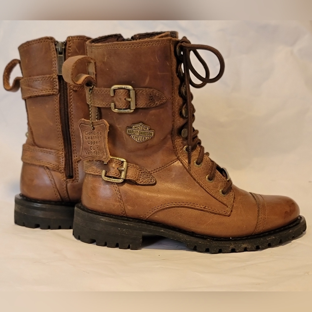 Harley-Davidson Brown Combat Boots 8
